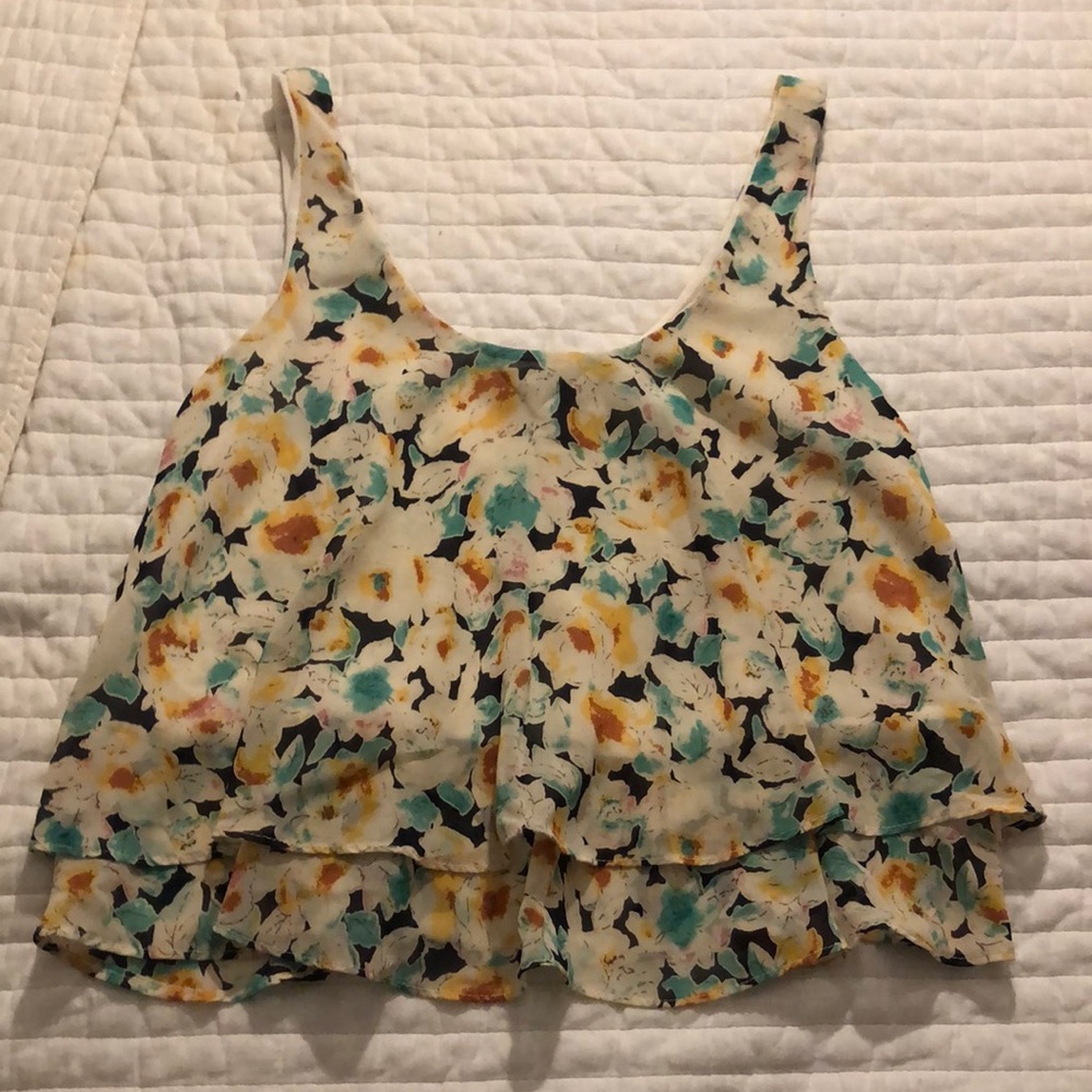 Flowy Layered floral thick strapped shirt